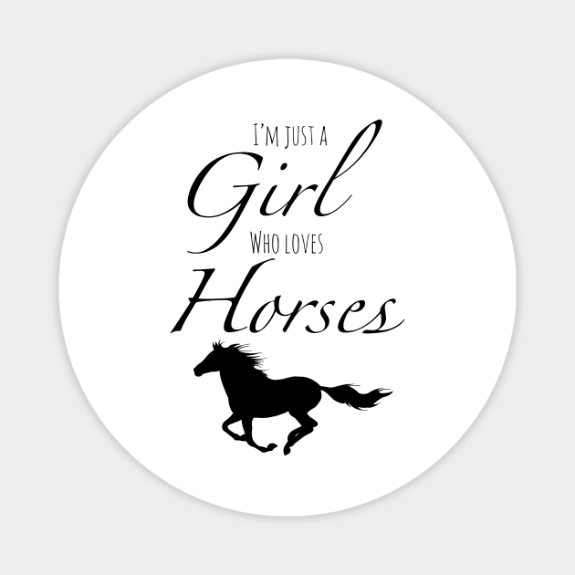 Girl And Her Horses Magnet by MillerDesigns